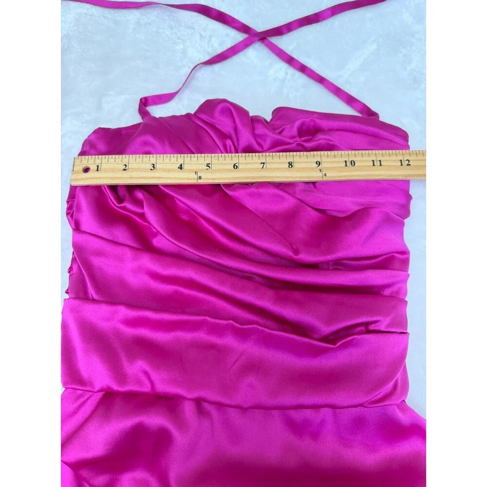 Dolce & Gabbana Fuchsia Silk Ruched Corset Mermaid Gown IT 40 US 4